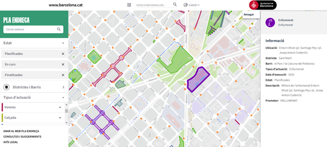 Barcelona works map